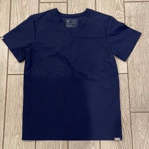 Figs Navy 1 Pocket (slit/hidden) top xs